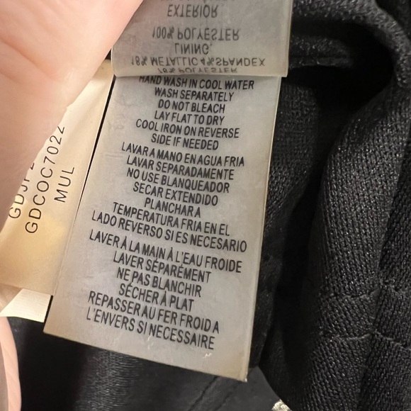 Guess Los Angeles Cocktail Mini Dress Black Gold Leopard Print Size 12 - Picture 8 of 10